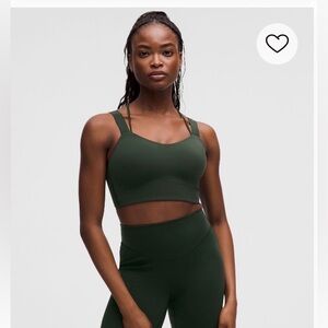 Lululemon athletica Like A Cloud Longline Bra D/DD Sz 8 Rainforest Green